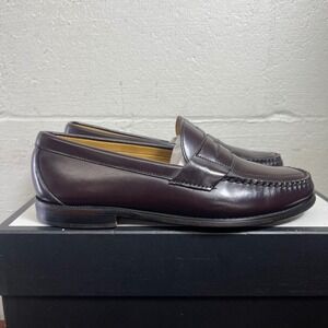 Sebago 943227W Brown Leather Penny Loafer Slip On Dress Shoes Mens 9.5 USA Made